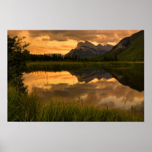 Poster Coucher de soleil des lacs Vermillion