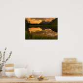 Poster Coucher de soleil des lacs Vermillion (Cuisine)