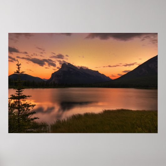 Poster Coucher de soleil des lacs Vermillion (Devant)