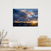 Poster Coucher de soleil des monts Beartooth (Cuisine)