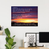Poster coucher de soleil DESIDERATA (Bureau à domicile)