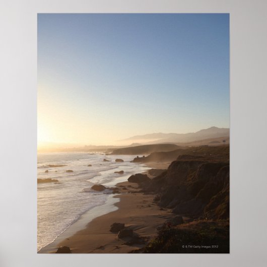 Poster Coucher de soleil d'été le long de la route califo (Devant)