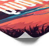 Poster Coucher de soleil d'été sur la plage (Coin)