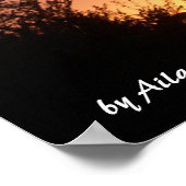 POSTER COUCHER DE SOLEIL D'ÉTÉ TOURNESOL ET ROSE (Coin)