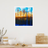 Poster Coucher de soleil d'hiver sur le lac Siljan (Cuisine)