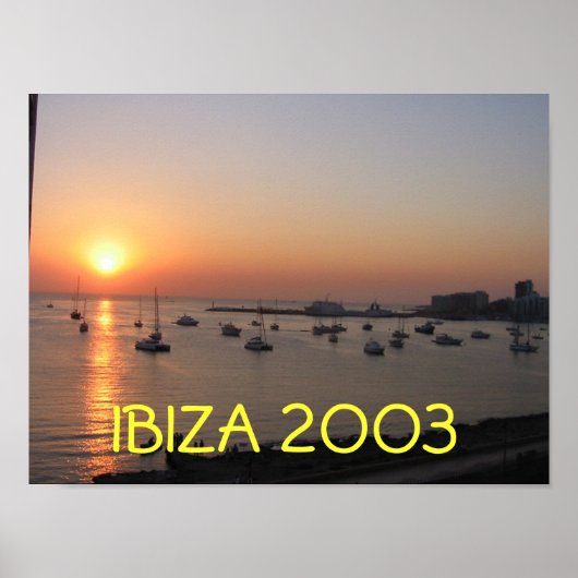 Poster Coucher de soleil d'Ibiza (Devant)