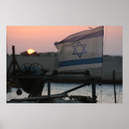 Poster Coucher de soleil d'Israël (Devant)