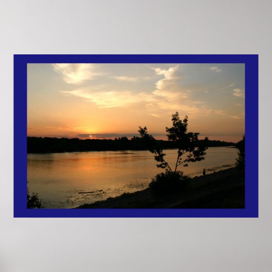 Poster Coucher de soleil Dniepr (Devant)