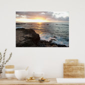 Poster Coucher de soleil d'Oahu (Cuisine)
