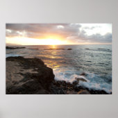 Poster Coucher de soleil d'Oahu (Devant)