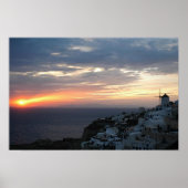 Poster Coucher de soleil d'Oia (Devant)