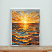 Poster Coucher de soleil doré