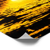 Poster Coucher de soleil doré sur la baie (Coin)