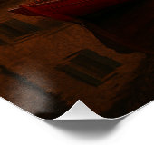 Poster Coucher De Soleil Doré Sur Le Village Côtier (Coin)