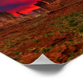 Poster Coucher de soleil du crépuscule du désert (Coin)