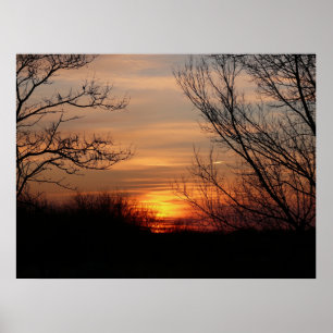 Poster Coucher de soleil du Kansas