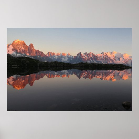 Poster Coucher de soleil du Lac de Cheserys (Devant)