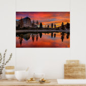 Poster Coucher de soleil du lac enchanté (Cuisine)