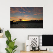 Poster Coucher de soleil du lac Pukaki (Bureau à domicile)