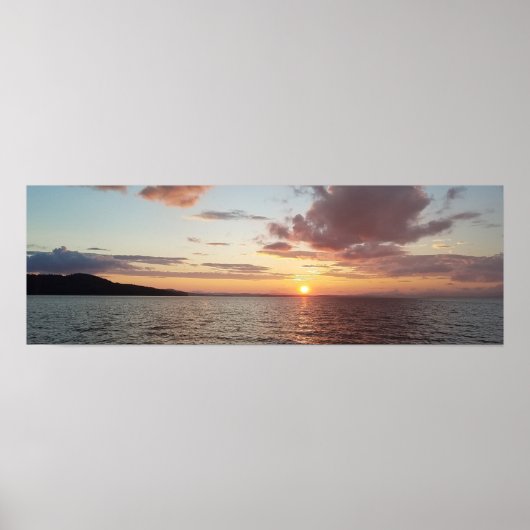 Poster Coucher de soleil du lac Winnipesaukee (Devant)
