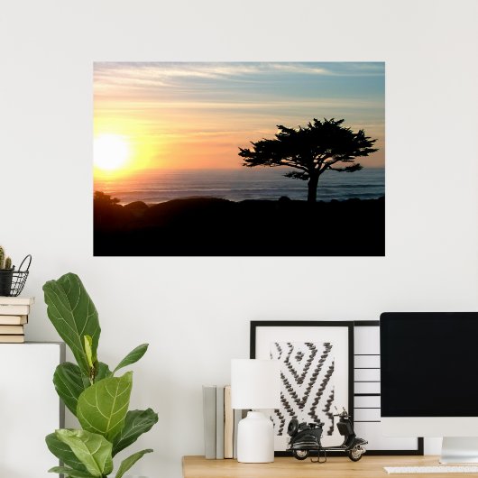 Poster coucher de soleil du pacifique (Bureau à domicile)