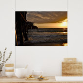 Poster Coucher de soleil du Pacifique à Père Noël Monica (Cuisine)