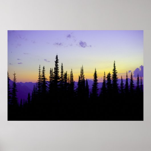 Poster Coucher de soleil du parc de granit (Devant)