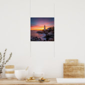 Poster Coucher de soleil du phare (Cuisine)