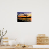 Poster Coucher de soleil du pont Bourne (Cuisine)