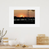 Poster Coucher de soleil du port d'Ocracoke (Cuisine)