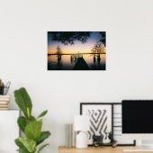 Poster Coucher de soleil du réservoir Steinhagen (Bureau à domicile)