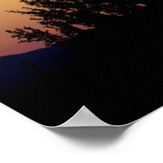 Poster Coucher de soleil du Saguaro (Coin)