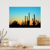 Poster Coucher de soleil du Saguaro (Cuisine)