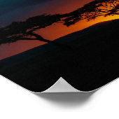 Poster Coucher de soleil du Serengeti (Coin)