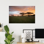 Poster Coucher de soleil du Serengeti (Bureau à domicile)