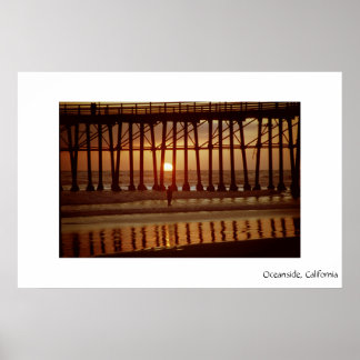 Poster Coucher de soleil en bord de mer