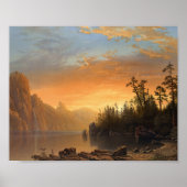 Poster Coucher de soleil en Californie | Albert Bierstadt (Devant)