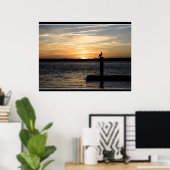 Poster Coucher de soleil en Floride avec pélican (Bureau à domicile)