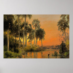Poster Coucher de soleil en Floride par Hermann Herzog