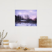 Poster Coucher de soleil en hiver (Cuisine)
