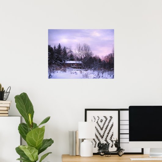 Poster Coucher de soleil en hiver (Bureau à domicile)