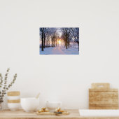 Poster Coucher de soleil en hiver (Cuisine)