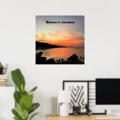 Poster Coucher de soleil en Jamaïque (Bureau à domicile)