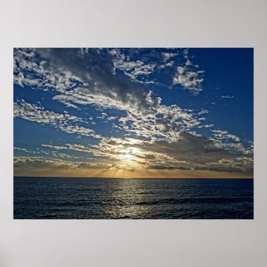 Poster Coucher de soleil en Ligurie - Cinque Terre, Itali (Devant)