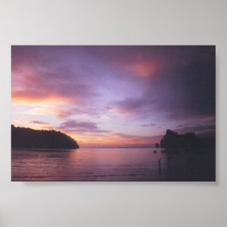 Poster Coucher de soleil en Thaïlande