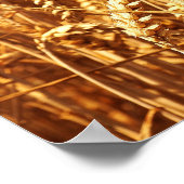 Poster Coucher de soleil et champ de blé (Coin)