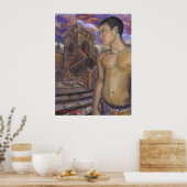 Poster Coucher de soleil et escaliers (Cuisine)