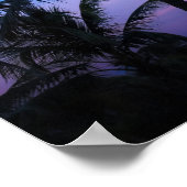 Poster Coucher de soleil et palmiers (Coin)