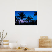 Poster Coucher de soleil et palmiers (Cuisine)