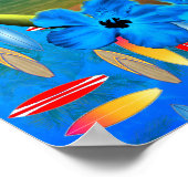 Poster Coucher De Soleil Et Planches De Surf (Coin)